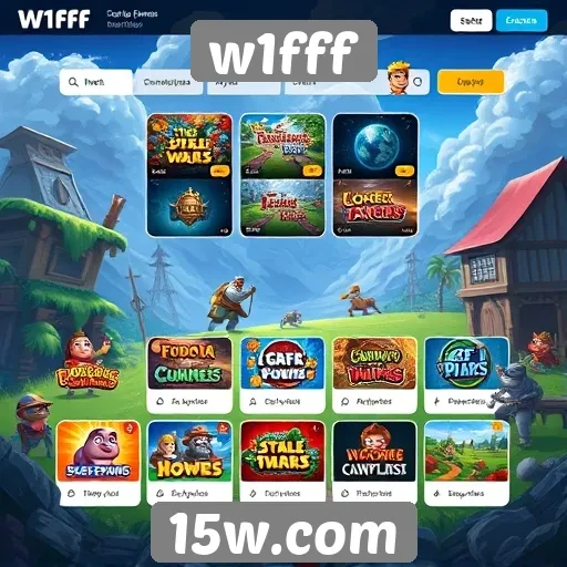 Exploração das funcionalidades do site de games w1fff